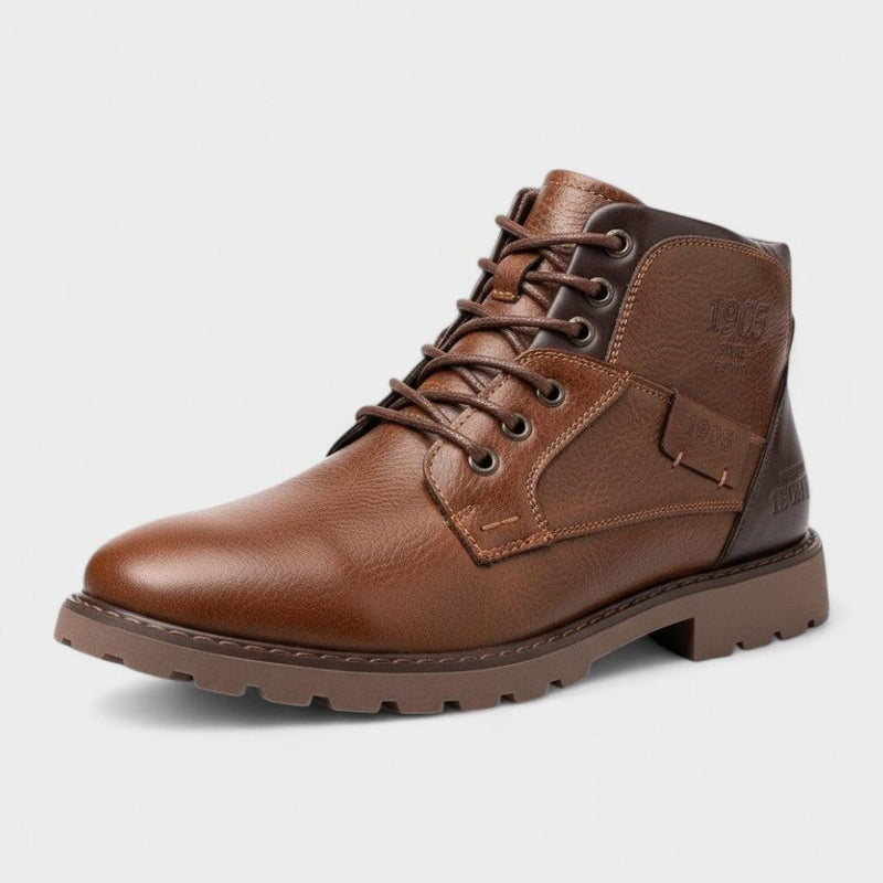 Kennedy – Faux Leather Ankle Boots – Brown / 39