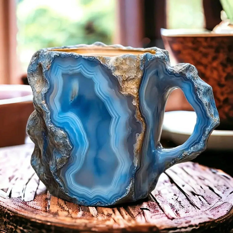 Crystal-infused Mineral Coffee Cup – Agate