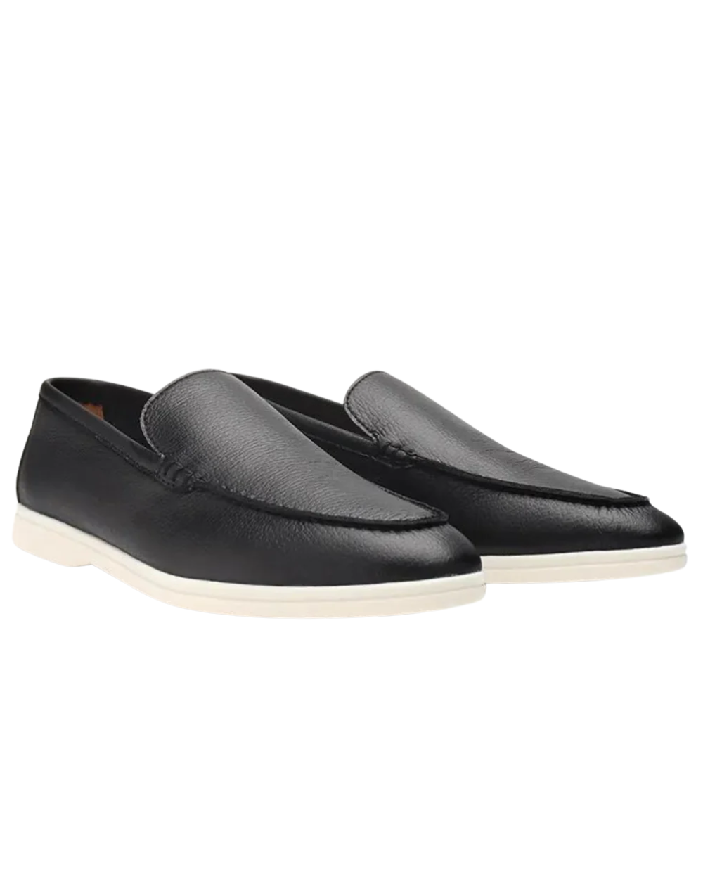 Cowhide Leather Loafers – White / 38