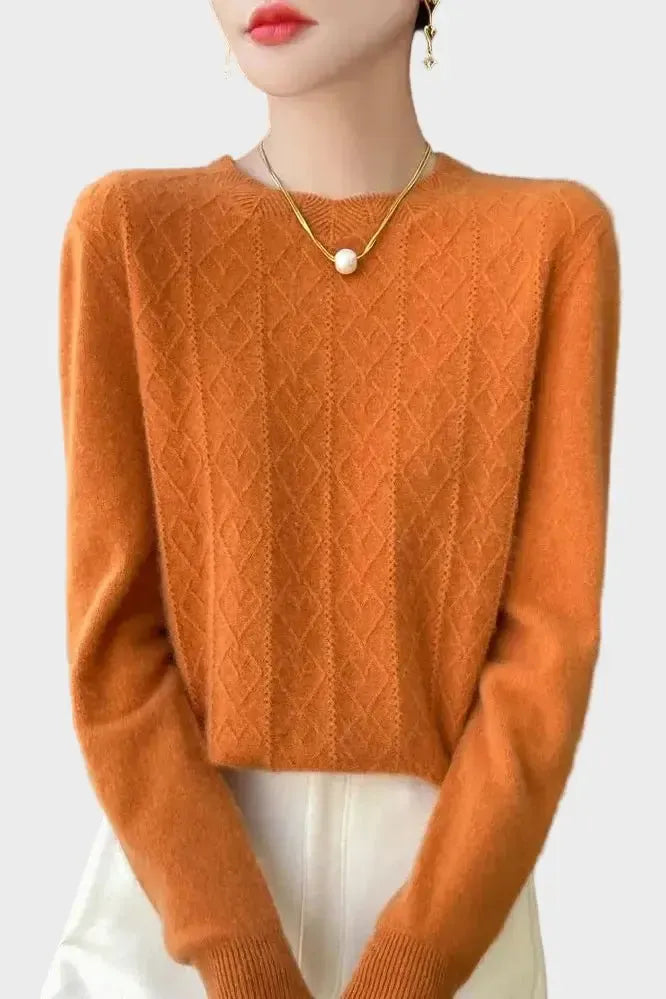 Kuura – Cashmere Jumper – Orange / M