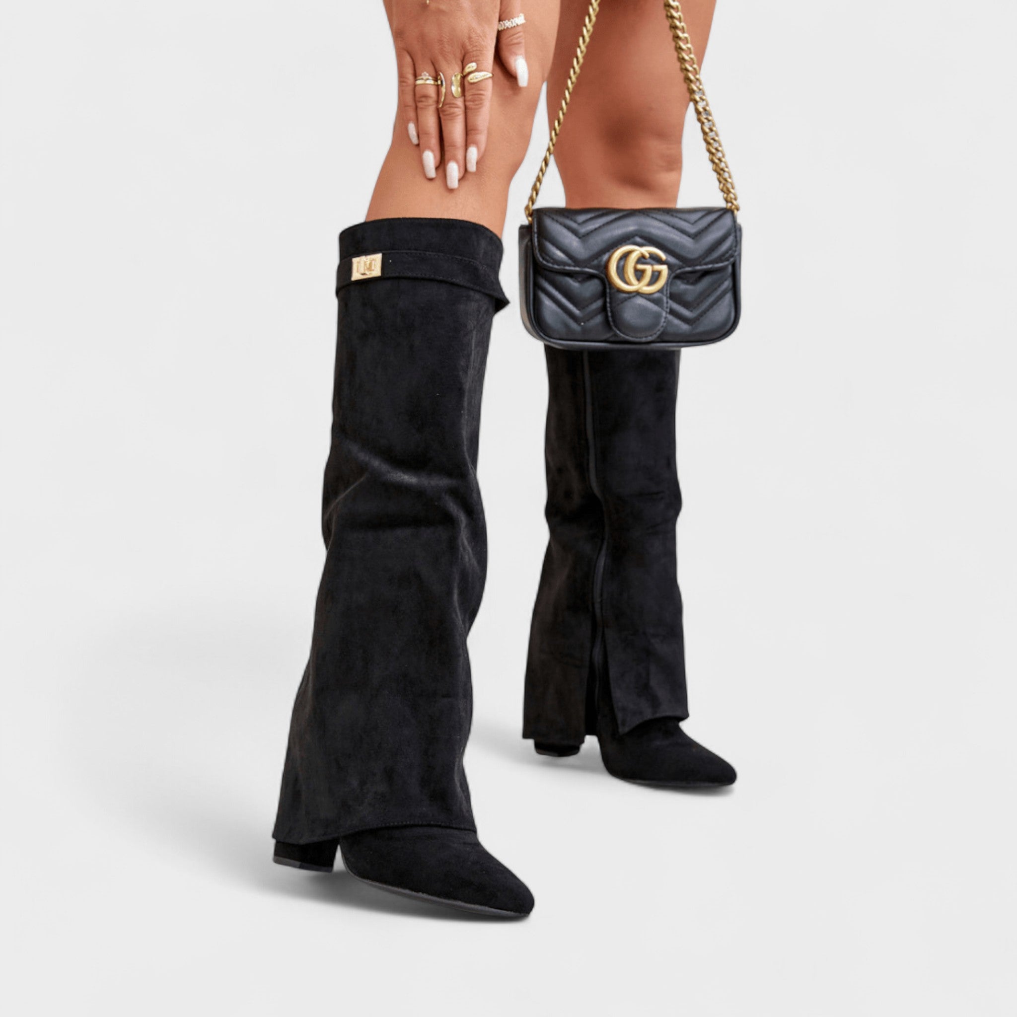 Lærke – Knee-High Boots – Black / 35
