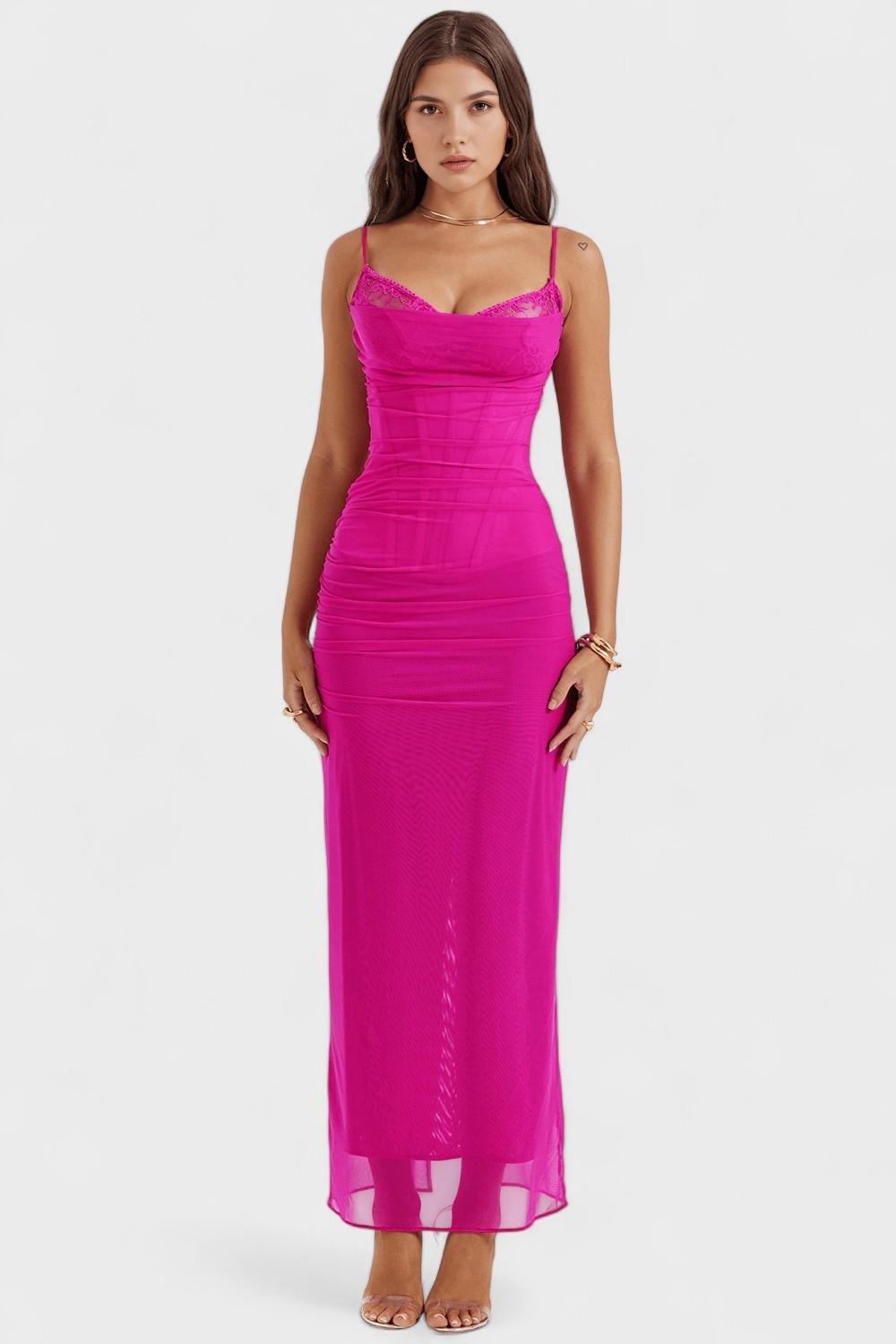 Larissa – Maxi dress – Pink / XS
