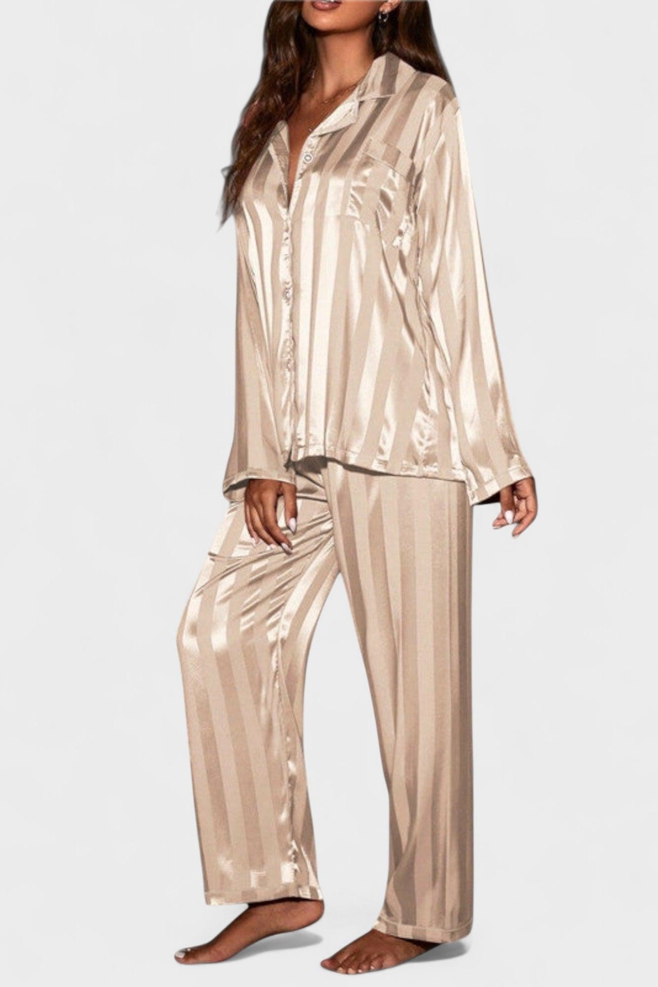 Laura – Long sleeve set – Beige / S