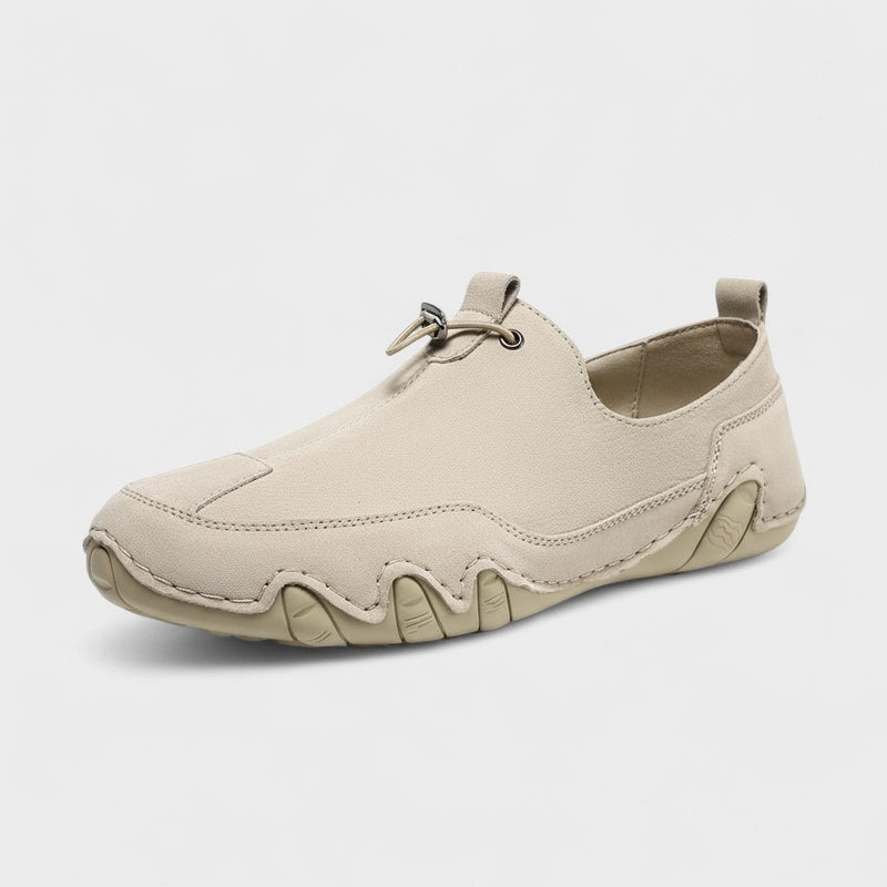 Laurits – Leather Slip-Ons – Beige / 37