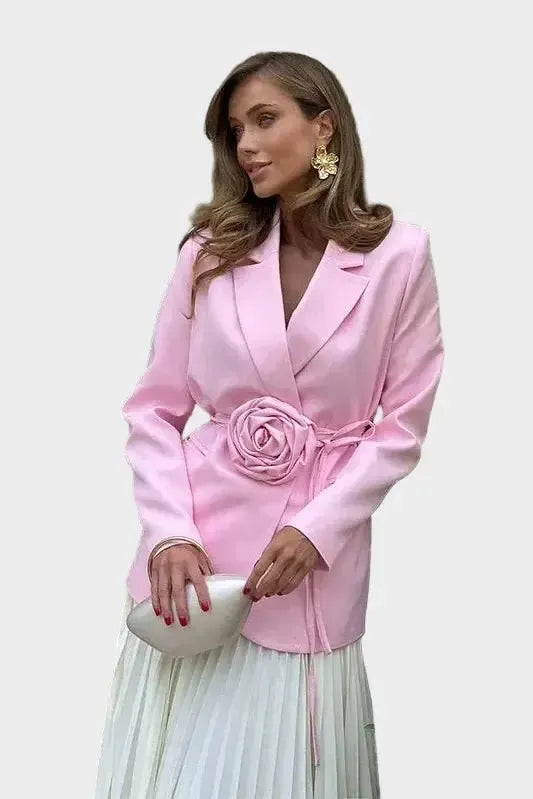 Lene – Classic blazer – Pink / S