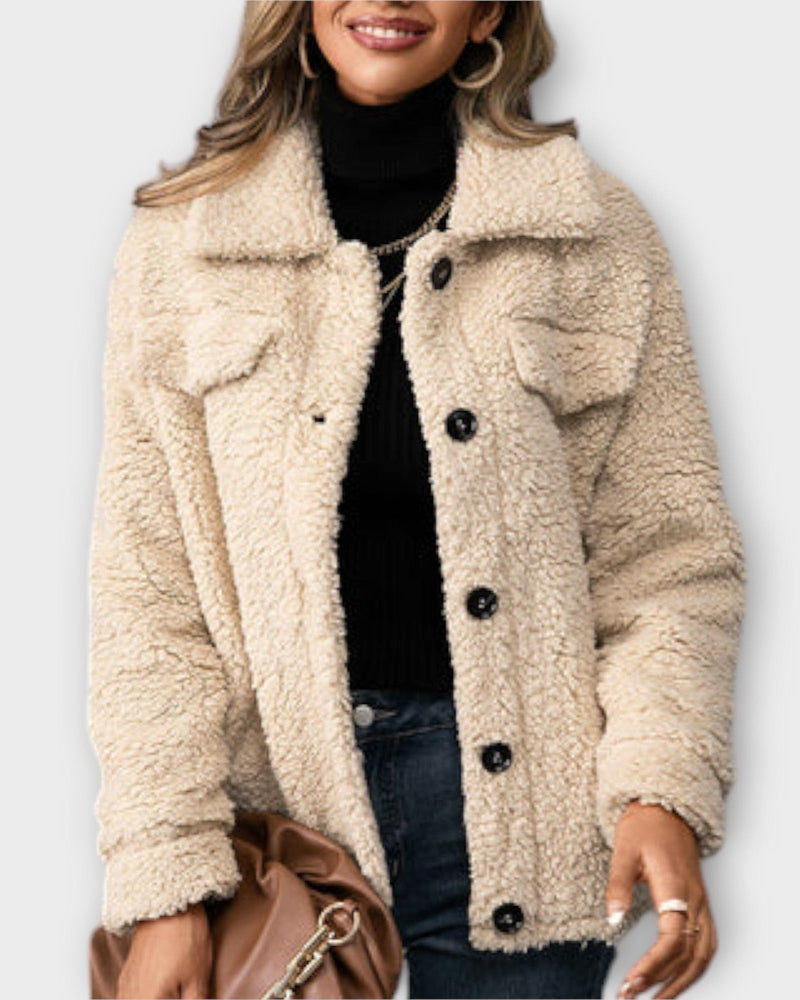 Liv – Teddy jacket – Beige / S