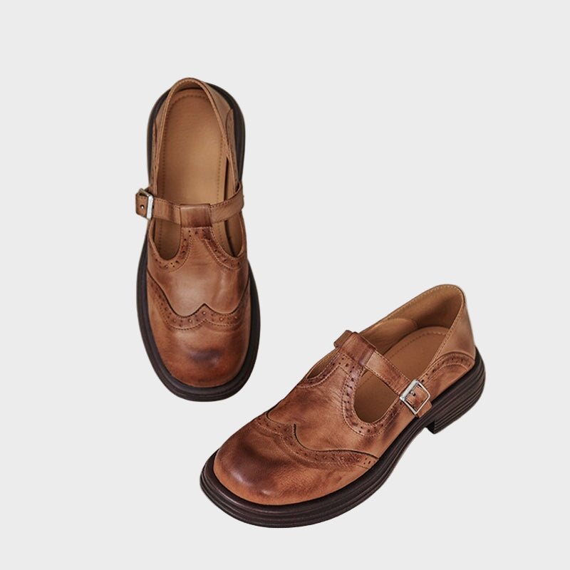 Louisa – Supportive Mary Jane Shoes – Brown / 34