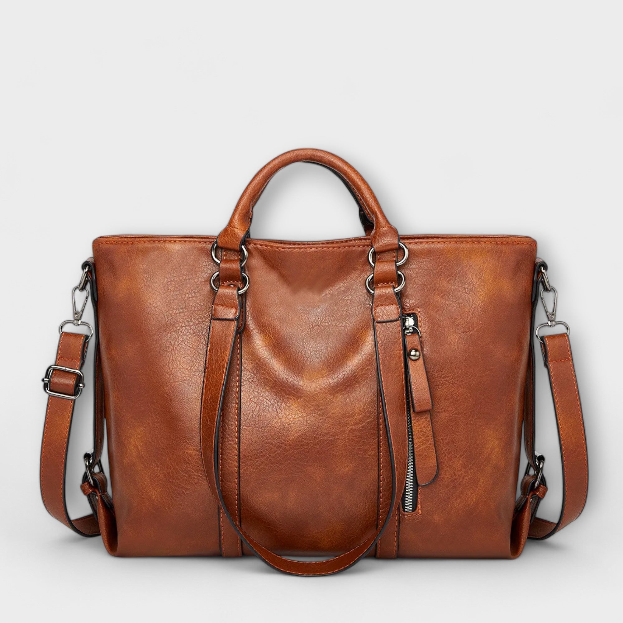 Louise – Olivia Leather Bag – Brown