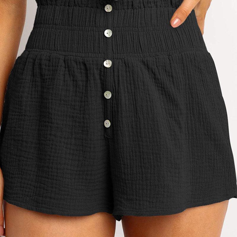 Luna – High Waisted Shorts – Black / S
