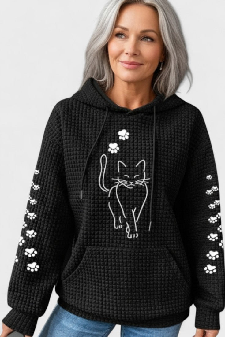 Malou – Warm hoodie – Black / S