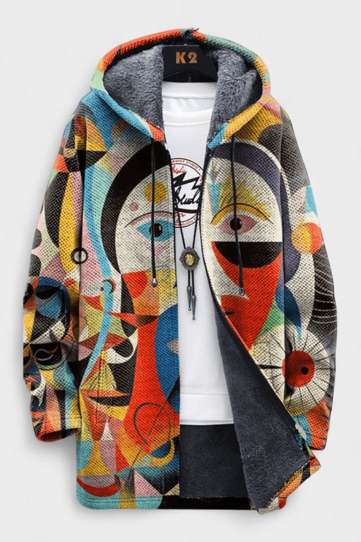 Marcela – Artistic luxury cardigan – Orange / S