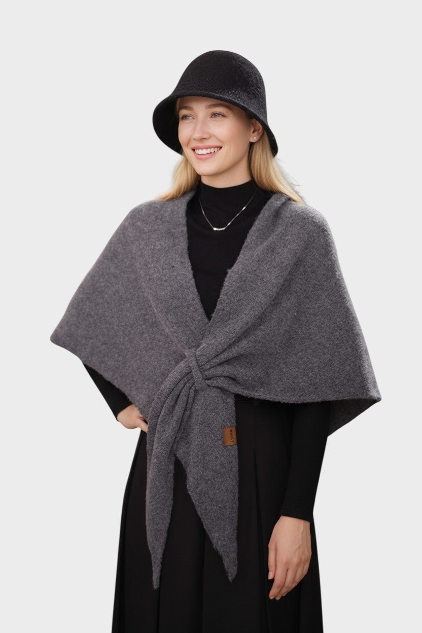 Marie – Wool scarf – Grey / One Size