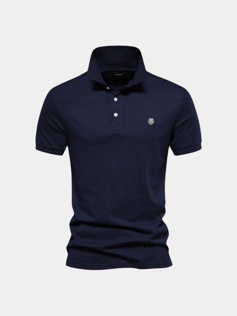 Mathias – Royal Crest Polo – Dark Grey / S