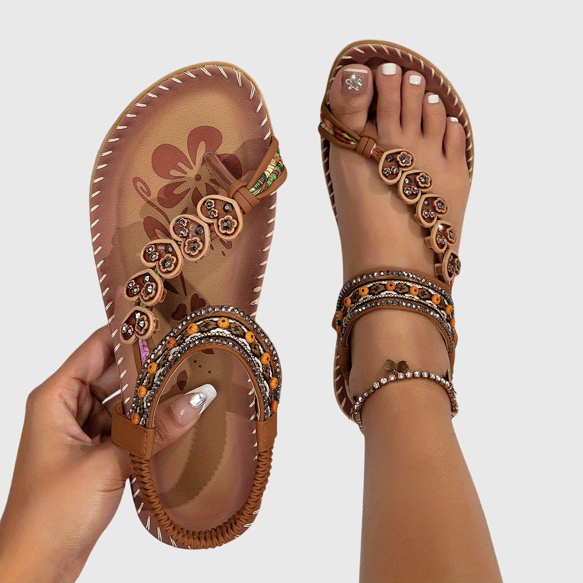 Mette – Supportive Sandals – Brown / 36