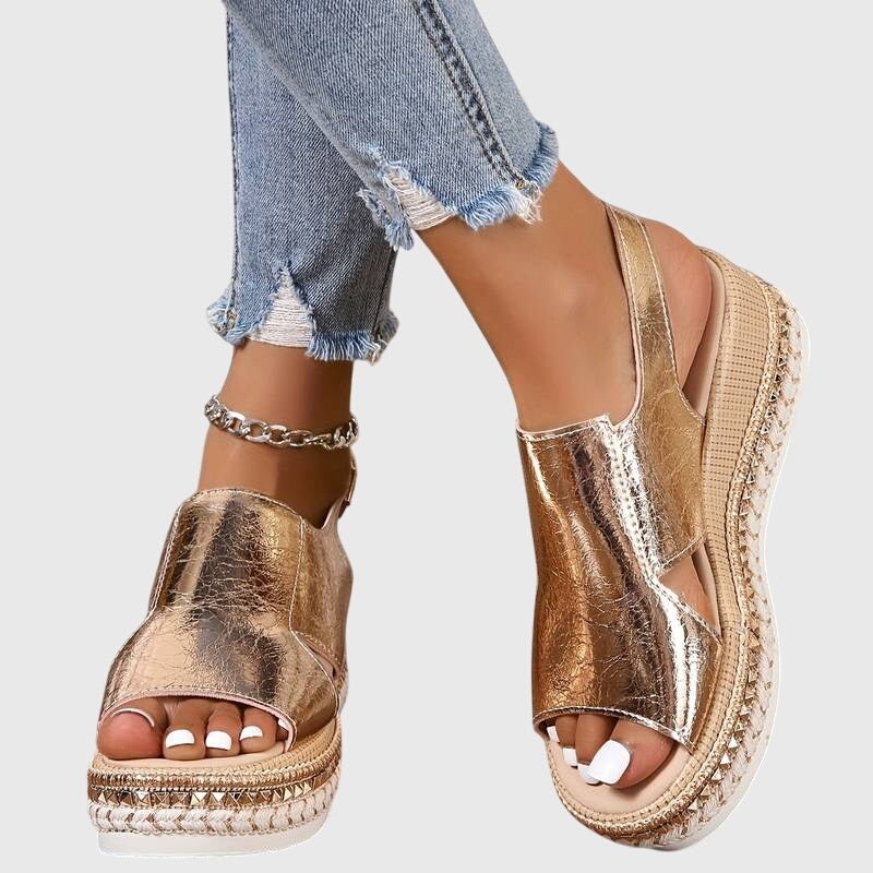 Mette – Supportive Sandals – Gold / 36