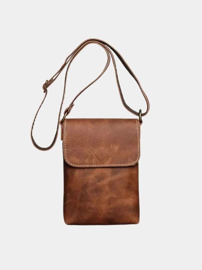 Mikkel – Mini Shoulder Bag in Leather – Brown