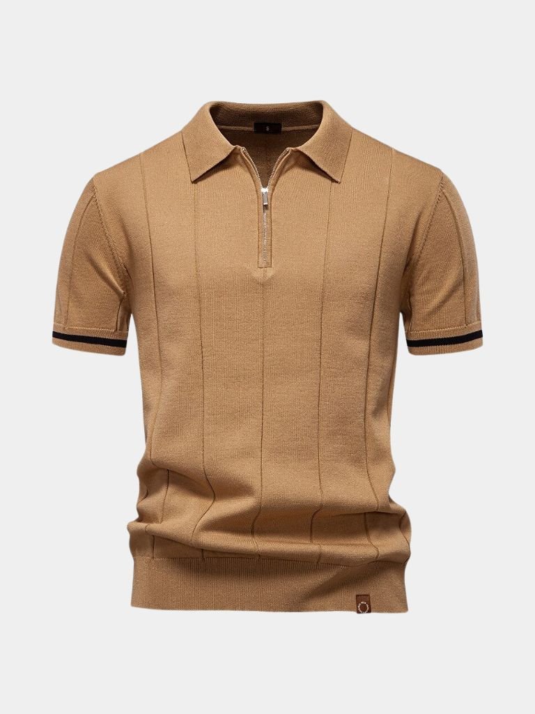 Mikkel – Royal Zip Polo – Dark Blue / S