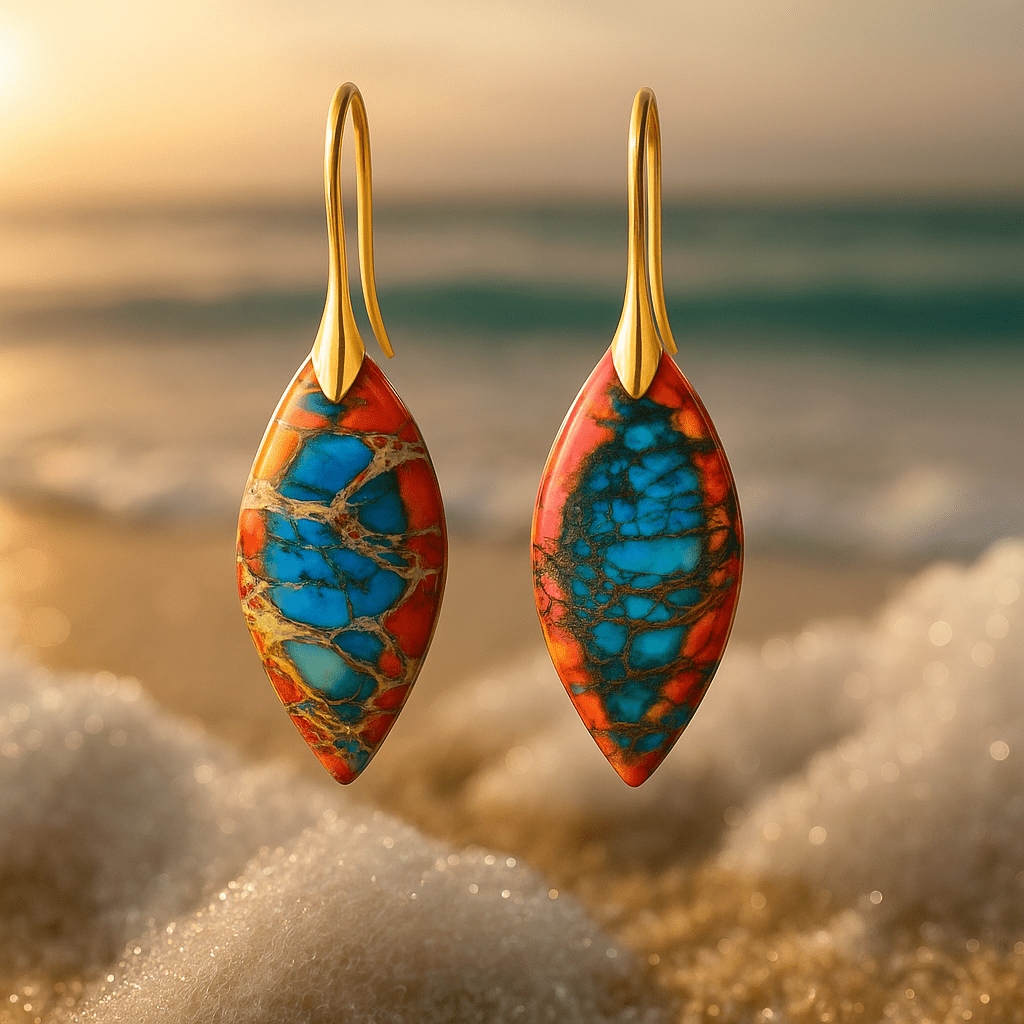 Mille – Red turquoise earrings