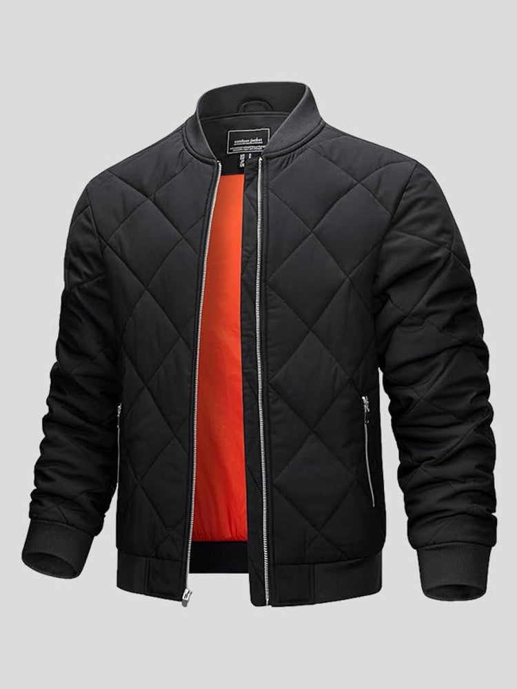 Morten – Stylish lined bomber jacket – Black / S