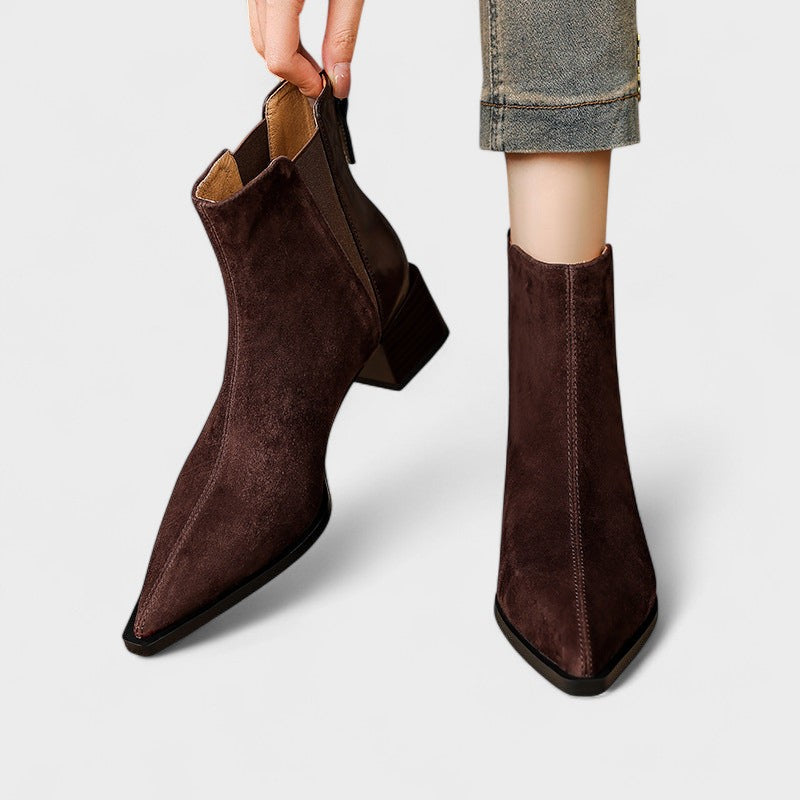 Nela – Luxurious Ankle Boots – Night Black / 35