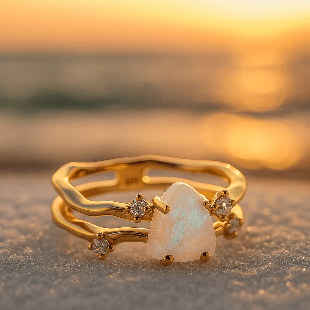 Nora – Silver ring moonstone – 15