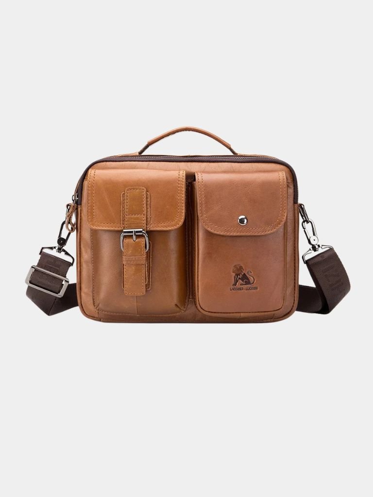Oliver – Retro Square Shoulder Bag – Brown