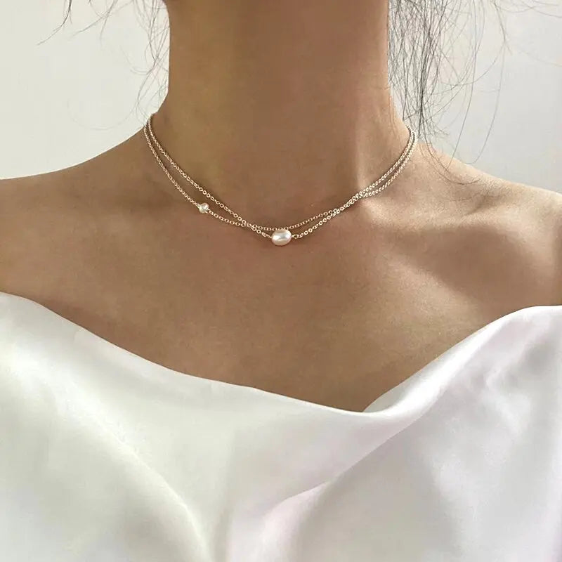 Pearl chain of freshwater pearls
