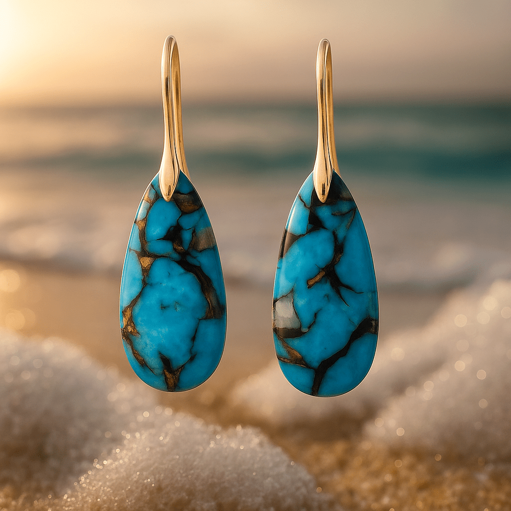 Pernille – Turquoise earrings