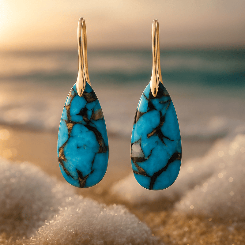 Pernille – Turquoise earrings