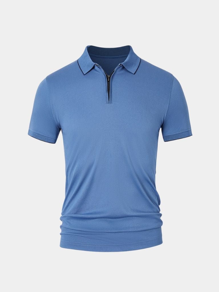 Rasmus – Régis Quarter-Zip Polo – Black / S