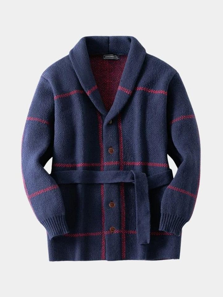 Rom – Knitted coat with belt – M