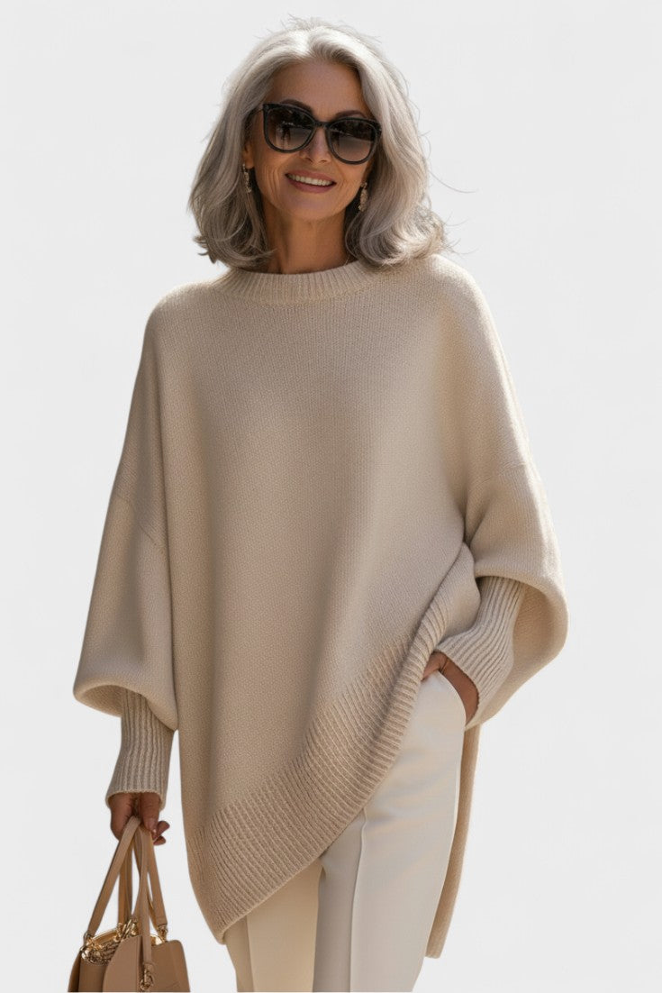 Rosa – Oversized Knit Jumper – Beige / S