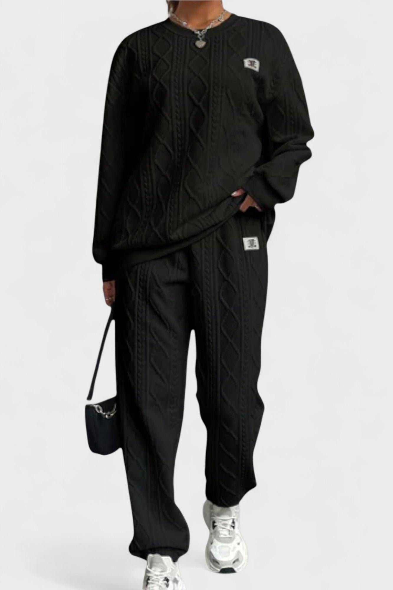 Saga – Long sleeve set – Black / S