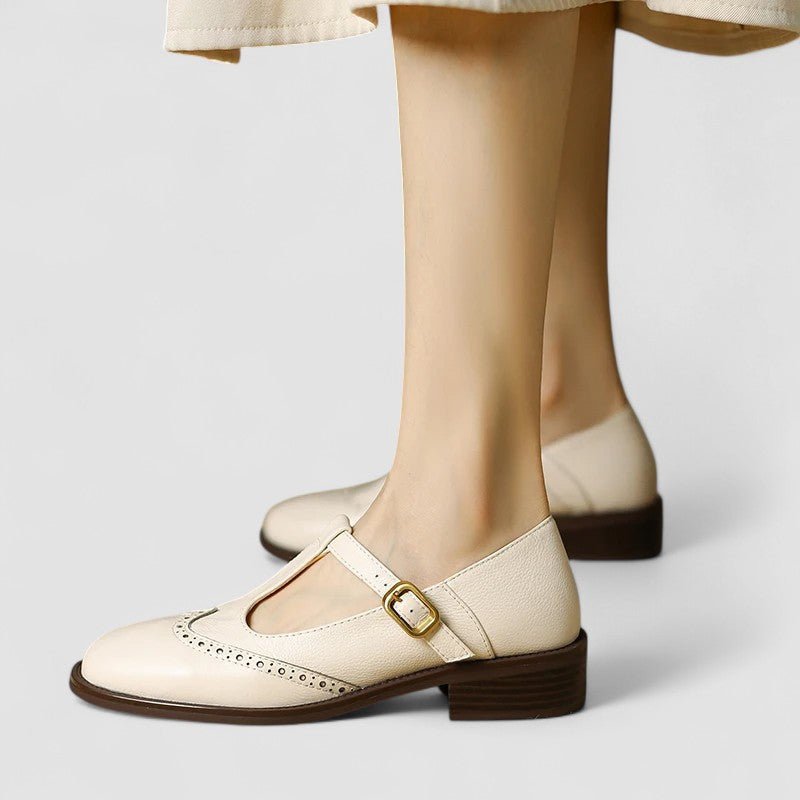 Sofia – Supportive Mary Jane Shoes – Beige / 37