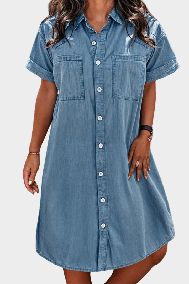 Solveig – Denim dress – Light Blue / S