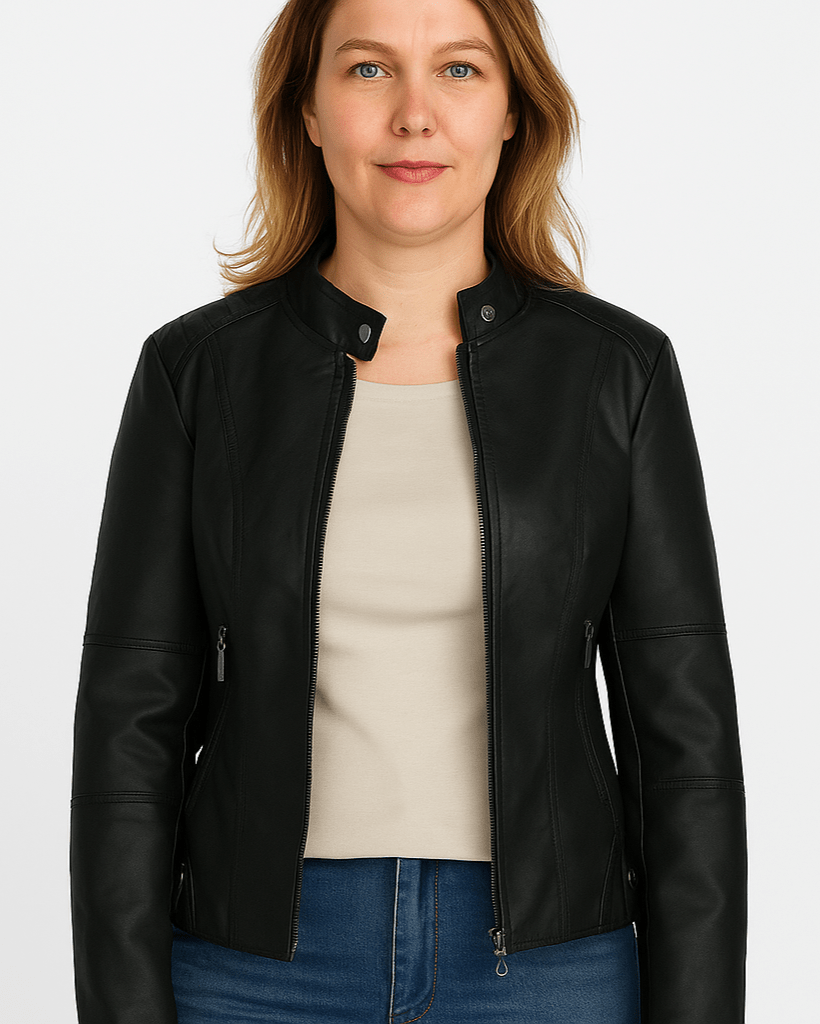 Sophia – Leather jacket – Black / S
