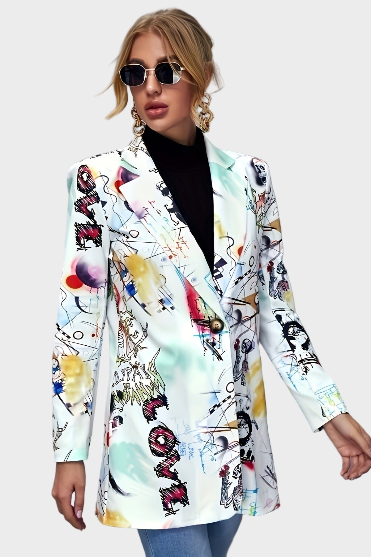 Tanja – Graffiti Blazer – White / S