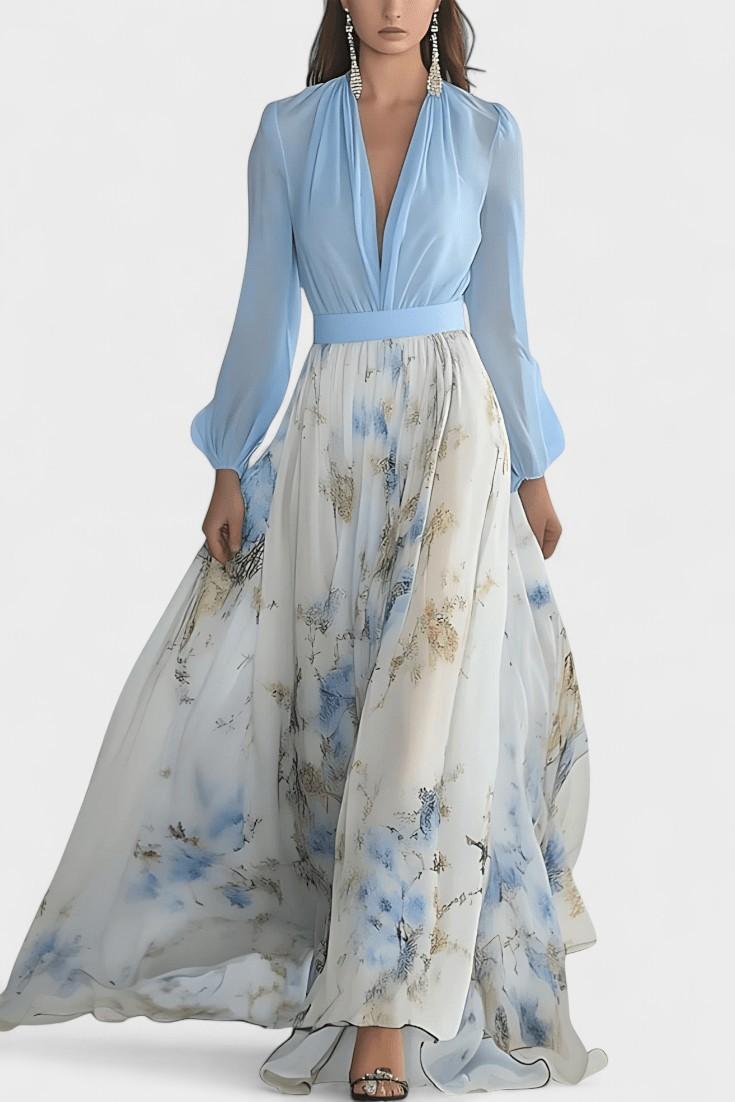 Tess – Maxi dress – Blue / S