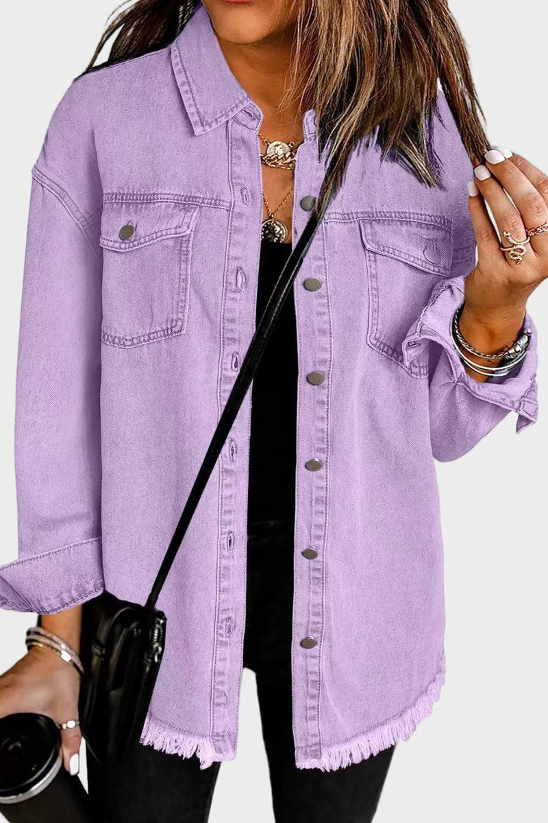 Thilde – Lavender Denim jacket – S