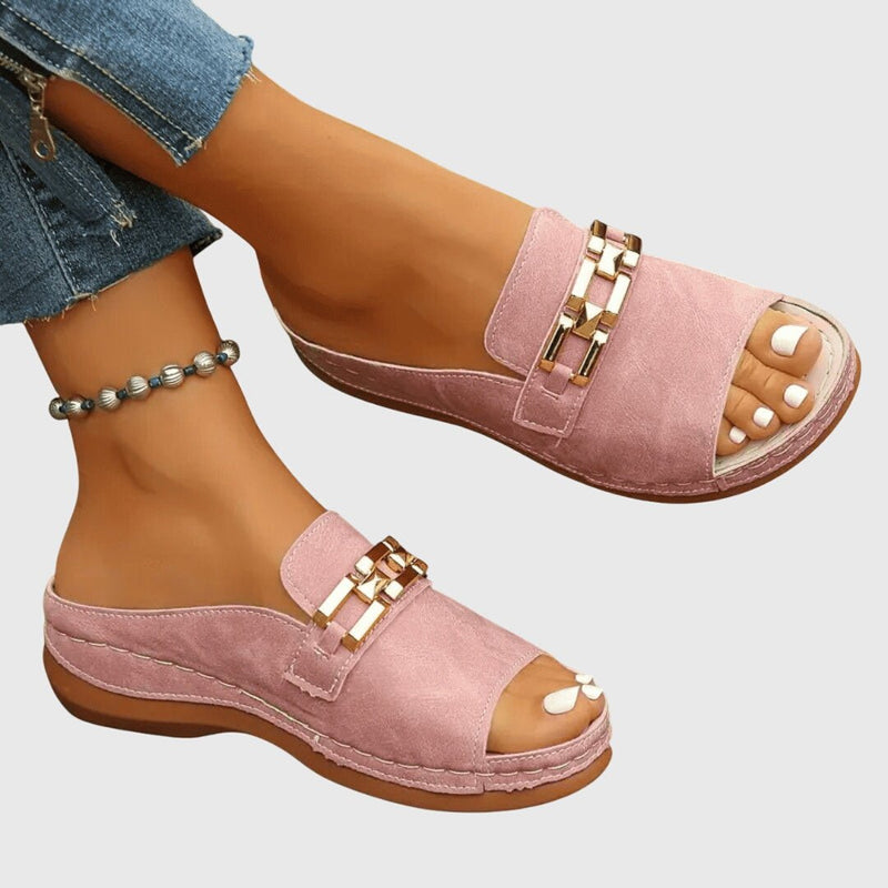 Thilde – Supportive Sandals – Pink / 35