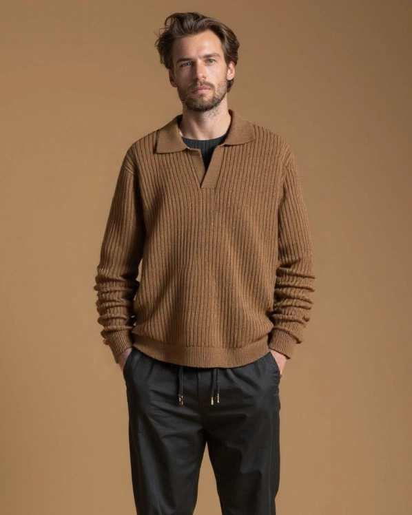Thomas – Cardigan in colour block – S