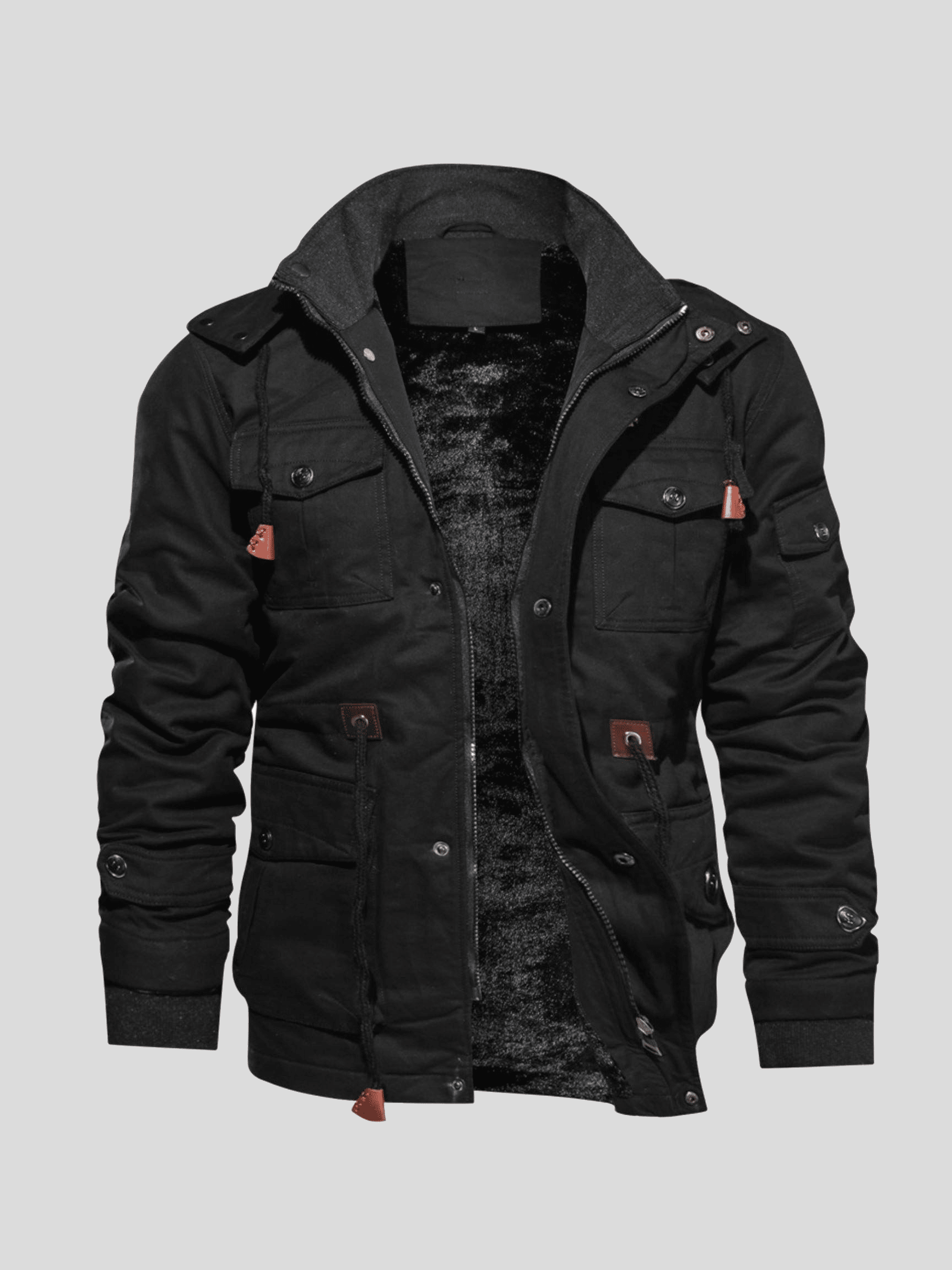 Tobias – Classic wool peacoat – Black / S