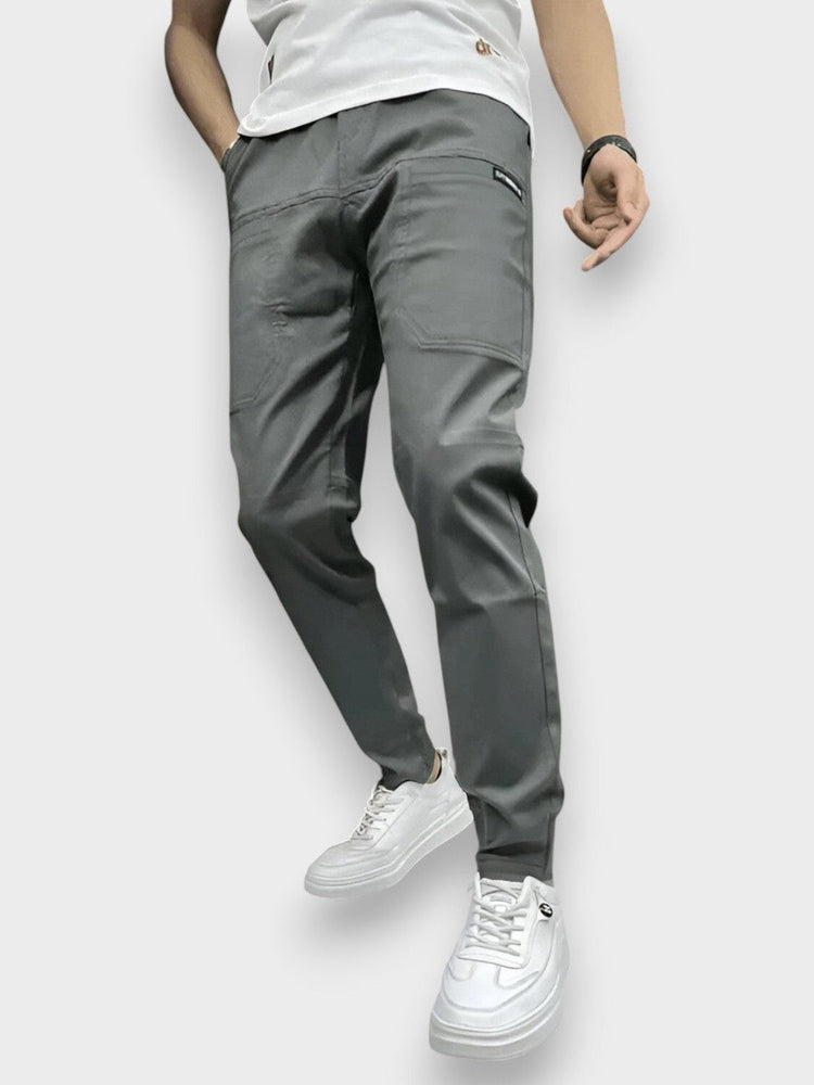 Tommaso – Stretch cargo pants for men – Black / XS