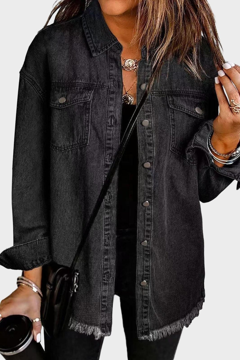 Trine – Black denim jacket – S