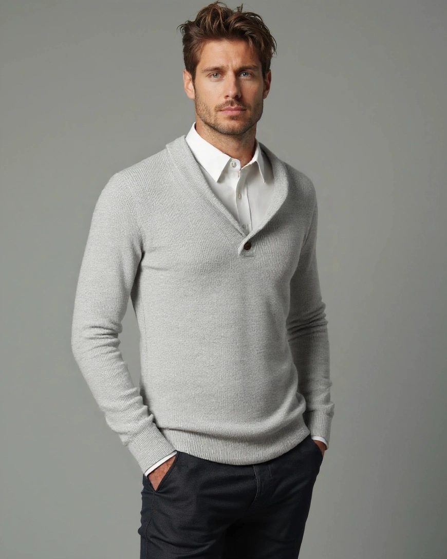 Troels – Classic Jumper – Grey / S