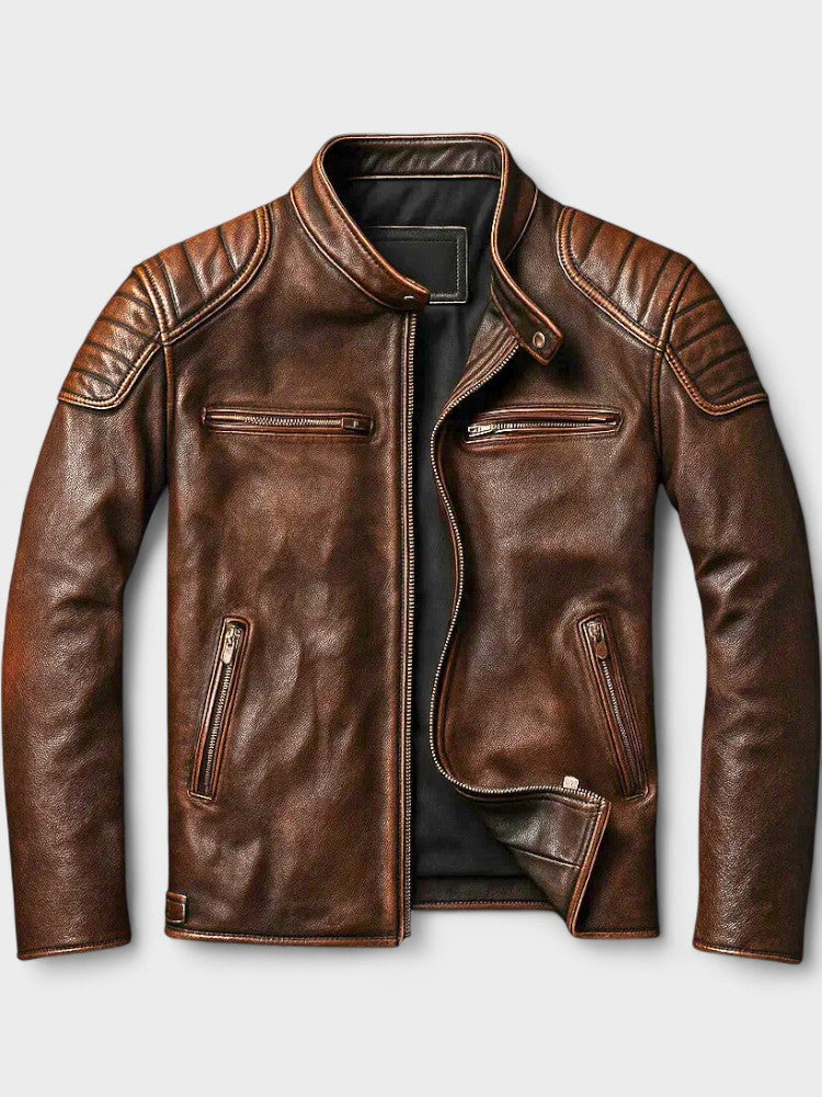 Troels – Premium leather jacket – Vintage Brown / S