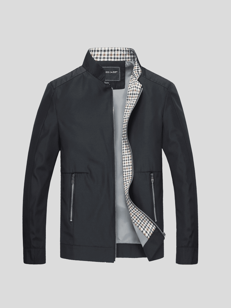 Troels – Stylish blouson jacket – Navy Blue / XS