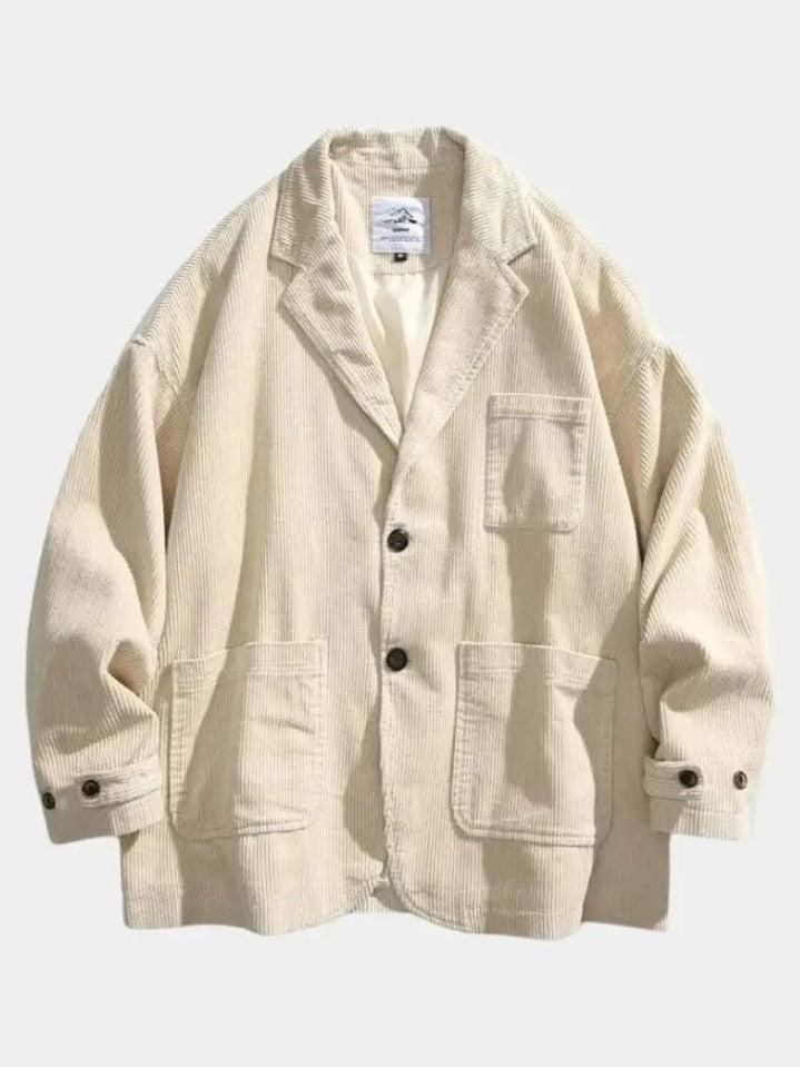 Victor – Winter blazer in velvet – Beige / S