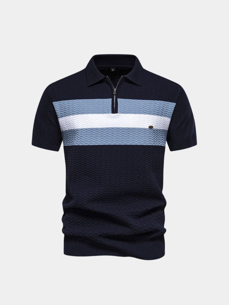 Viktor – Classic Slim Zip Collar – Pearl White / S