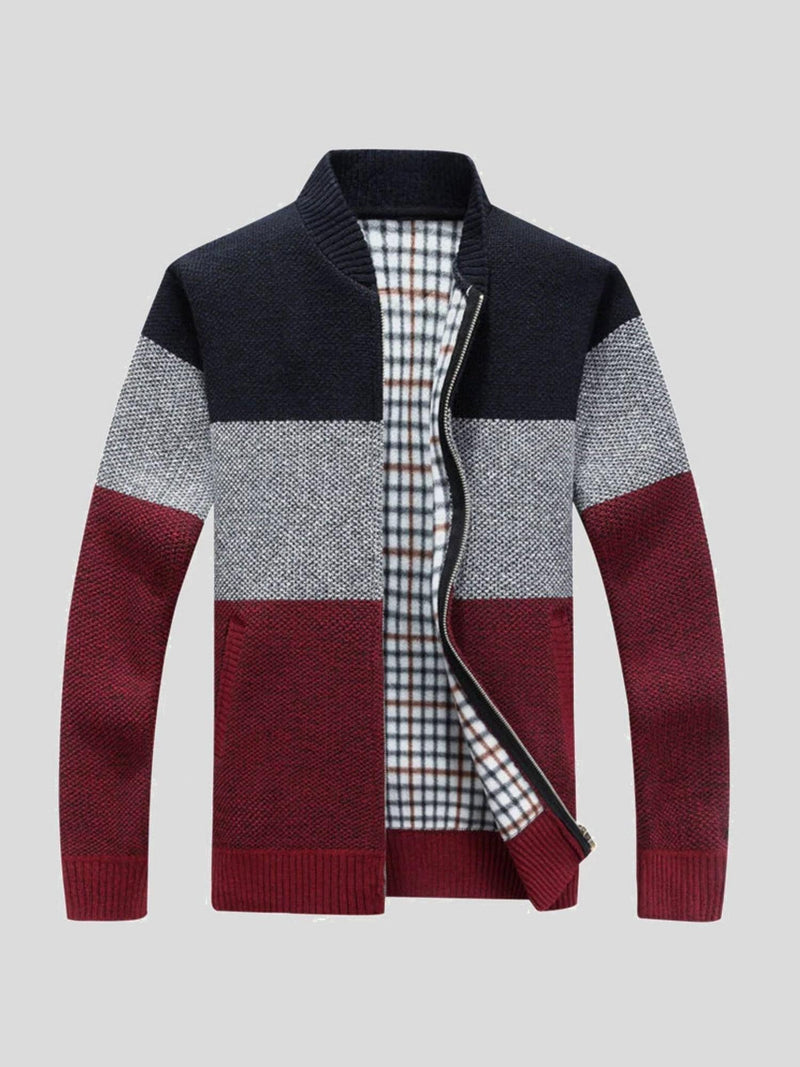 Villads – Soft knit jacket – Navy Blue / XS